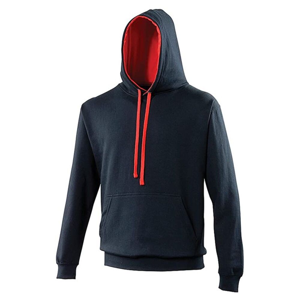 Awdis Mens Varsity  Sweatshirt Hoodie Zoodie 11 Colours  / New French Navy/Fire